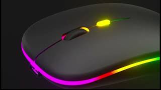 Mouse recargable RGB conexión dual Bluetooth y Wireless [upl. by Aihsakal]