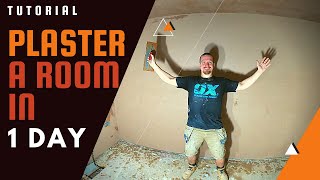 How To Plaster A Room In 1 DAY FULL GUIDE ⚡⚡ [upl. by Oer]