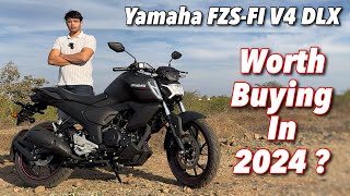 2024 Yamaha FZSFI V4 DLX Review  Yamaha Please Upgrade It [upl. by Leahcimdivad539]