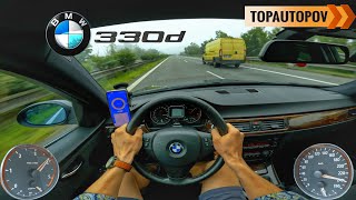 BMW 330d E90 manual 170kW 91 4K60 TEST DRIVE POV – R6 Sound Slides Acceleration [upl. by Novello]