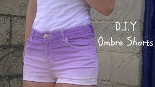 DIY Ombre Dip Dye shorts [upl. by Glick716]