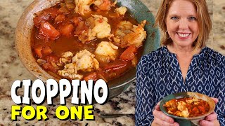 Cioppino Fish Stew  Cooking for One [upl. by Anahpets]