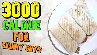 EASY 3000 Calorie Meal Plan To Gain Weight For Skinny Guys ONLY 3 MEALS [upl. by Ad721]