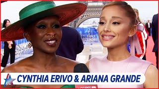 Ariana Grandes Céline Dion Impression Is BRILLIANT Says Cynthia Erivo [upl. by Nilkcaj]