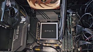 HP Omen 30L Desktop PC GT130380T Disassembly CPU Fan Cooler Removal Quick Look Inside [upl. by Annayt]