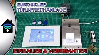 Türsprechanlage mit Kamera und Türöffner einbauen und verdrahten  Eurosklep Türsprechanlage [upl. by Dewhirst674]