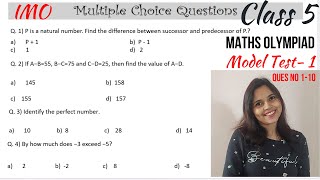 Olympiad Exam for Class 5 Maths  Model Test 1 Ques no 110 Maths Olympiad for Class 5 [upl. by Svend]