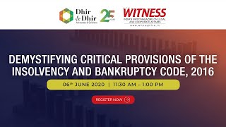 Demystifying Critical Provisions of the Insolvency And Bankruptcy Code 2016 [upl. by Peony]