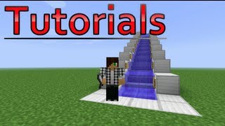 Minecraft Water ESCALATOR Tutorial [upl. by Hanway]