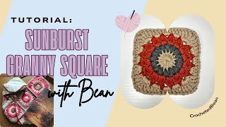 Sunburst Granny Square Tutorial [upl. by Seugirdor]