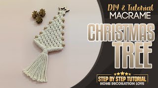 MACRAME  DIY Macrame Christmas Tree  Macrame Christmas Ornament Tutorial  choinka makrama [upl. by Daniyal40]