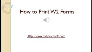 How to Print W2 Forms [upl. by Enneillij439]