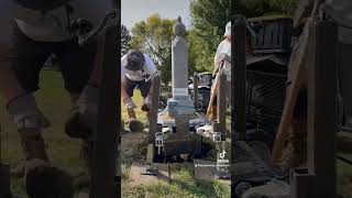 Grave of Otto Borchardt 18961909 gravestone restoration graveyard cemetery timelapse [upl. by Whelan]