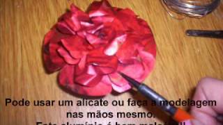 LATONAGEM FLOR ABERTA COM DECOUPAGE [upl. by Atinyl]