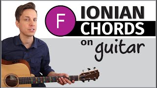 Guitar  Chords in the Key of F Ionian [upl. by Trinetta]