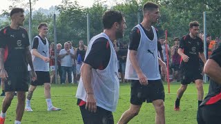 Primo allenamento milan della stagione 202425 sempremilan [upl. by Chlores]