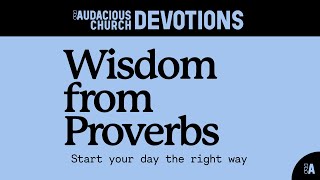 Audacious Devotions  Thursday 3rd October 2024 [upl. by Letsirc]