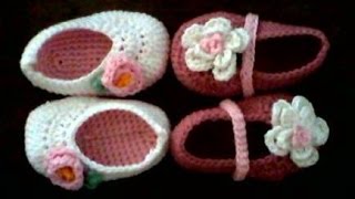 tutorial zapatitos de crochet para bebé pasoapaso detallefemenino ganchillo [upl. by Mariellen]