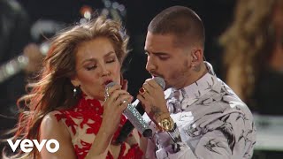 Thalia  Desde Esa Noche ft Maluma Premio Lo Nuestro 2016 Official Music Video REVIEW [upl. by Aleedis]