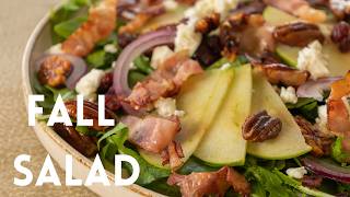 Delicious Arugula and Spinach Salad with Crispy Pancetta and Apple [upl. by Jeffery]