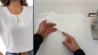 Sewing secrets for beginners Sew neck buttons and buttonholes [upl. by Eemak115]