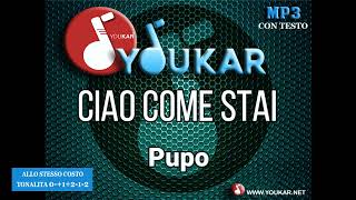 Karaoke Pupo Ciao come stai [upl. by Lemhaj]