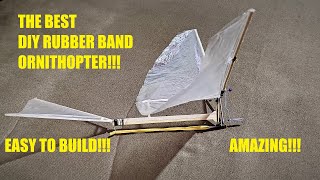 How to make a rubber band ornithopter Como fazer um ornitóptero à elástico [upl. by Eyanaj]