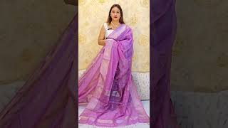 Narmada silver maheshwari silk saree saree silkclothing onlineshopping indoreclothing [upl. by Vacuva329]