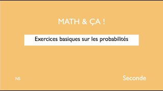 Exercices basiques sur les probabilités [upl. by Nerta482]