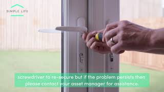 How To Tighten Patio Door Handles [upl. by Derdlim]