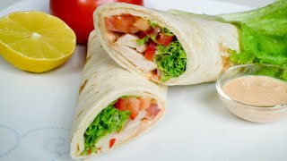 Wraps mit Hähnchenbrustfilet  Einfaches Rezept für zu Hause [upl. by Eedahs]