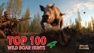 Top 100 wild boar hunts of quotBoars and Huntersquot SEASON 4 [upl. by Ennairek]