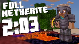 Minecraft Full Netherite Speedrun Seed 203 [upl. by Linoel]