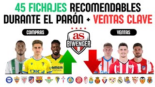 🚀 45 FICHAJES CLAVE  VENTAS OBLIGATORIAS DURANTE EL PARÓN  📋 BIWENGER 2324 [upl. by Boffa]