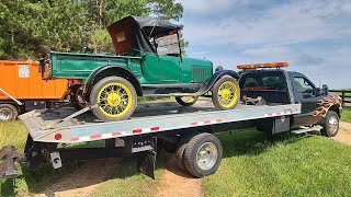 Removing 4 CLASSIC cars BURIED in this barn Barracudas amp Model Ts‼️ [upl. by Atteloc]