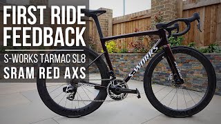 NEW SWorks Tarmac SL8  SRAM RED AXS First Ride [upl. by Ade]