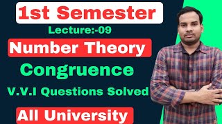 Number Theory Congruence  BSc 1st Semester Number Theory  BSc 1st Semester Mathematics [upl. by Rolan]