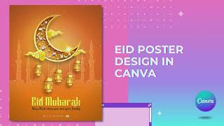 Eid Greetings Ecard Design in CANVA [upl. by Court]