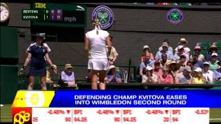 Kvitova eases into Wimbledon second round [upl. by Oralie]