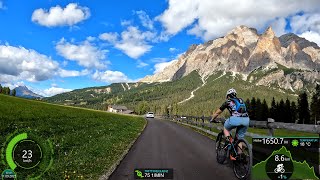 40 minute MTB Indoor Cycling Workout Sankt Kassian Dolomites Italy Garmin 4K Video [upl. by Cut]