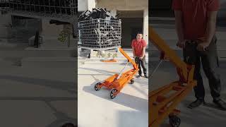 Portable handpushed forklift Electric hydraulic forklift Multifunction loading and unloading [upl. by Scrope]