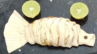 Fish Shaped Samosas Recipes Village cooking style Potato Samosa Recipes  Naveena Pujari [upl. by Esialb275]