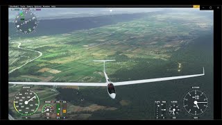 MadoloB21 AS33 glider Microsoft Flight Simulator complete competition crosscountry task [upl. by Belayneh]