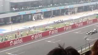 Esteban Gutiérrez Drive Through Penalty F1 Indian GP 2013 [upl. by Nylleoj]