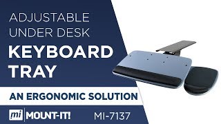 Adjustable Under Desk Keyboard Tray MI7137 [upl. by Drofdeb]