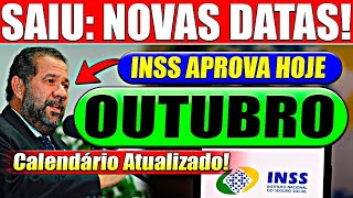 ✅CALENDÁRIO de outubro ANTECIPADO pelo INSS hoje com AUMENTO [upl. by Wawro85]