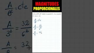 MAGNITUDES PROPORCIONALES  matemática en 1 minuto [upl. by Ellery]