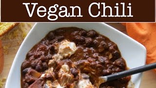 Simple Chili Recipe Easy Vegan Recipes  The Frugal Chef [upl. by Fedora]