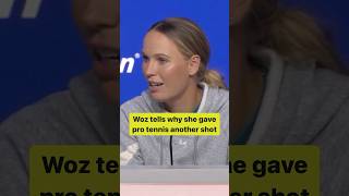 Caroline Wozniacki at 2023 US Open on return to pro tennis after three years away 🎥 USTASNTV [upl. by Dnomyaw413]