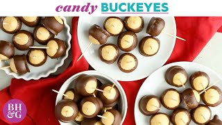 How to Make Classic Peanut Butter amp Chocolate Buckeyes  Eat This Now  Better Homes amp Gardens [upl. by Palladin]